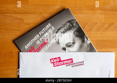 Leaflet sent to Labour Party members promoting Keir Starmer for leader.