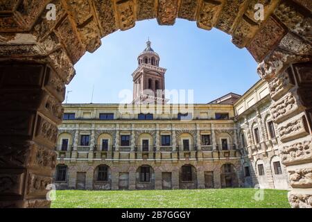 MANTOVA, ITALY - OCTOBER 2019 :Te Palace with its frescoes and architecture Stock Photo