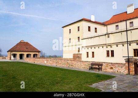 Beautiful Spilberk castle exterior, Brno, Southern Moravia, Czech Republic, sunny day Stock Photo