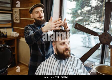 hair salon, stylish hairstyle Stock 