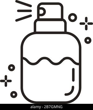 lotion fragance line style icon Stock Vector