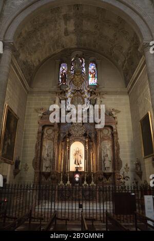 Saint Raphael chapel in Malaga Cathedral, Malaga, Spain Stock Photo