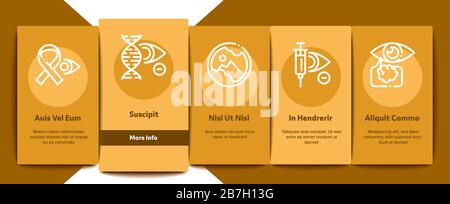 Glaucoma Ophthalmology Onboarding Elements Icons Set Vector Stock Vector