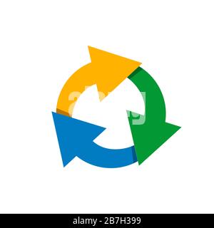 Colorful Arrow Recycle Logo Template Illustration Design. Vector EPS 10. Stock Photo