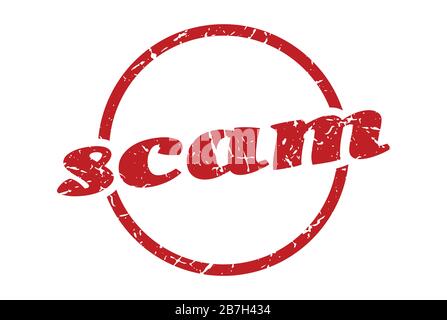 scam sign. scam round vintage grunge stamp. scam Stock Vector