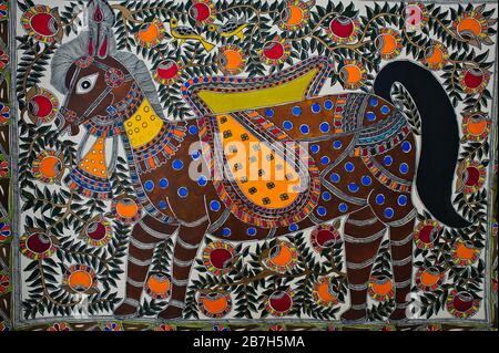 Madhubani painting ( India) Stock Photo