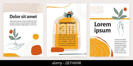 Modern collage style abstract design in warm colors Stock Vector
