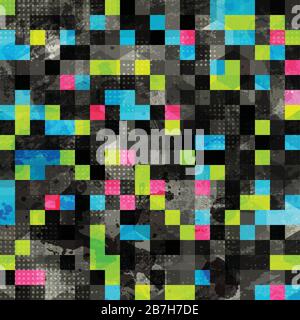 abstract grunge pixel seamless Stock Vector