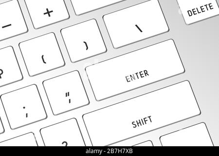 Touches du clavier qwerty. 3D render Photo Stock - Alamy