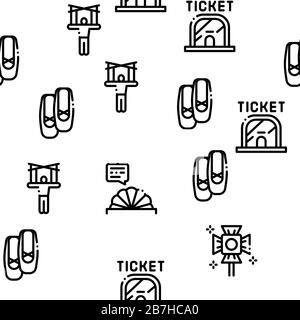 Theatre Equipment Seamless Pattern Vector Stock Vector