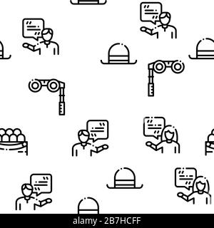 Theatre Equipment Seamless Pattern Vector Stock Vector