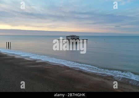 Early morning views of Brighton and hove from above during covid19 outbreak Stock Photo