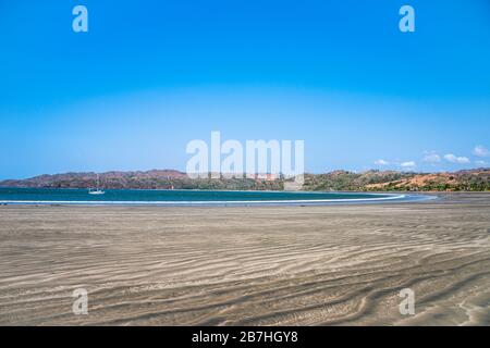 Panorama view of Playa Venao along the Pacific coast line in Pedasi Panama Stock Photo