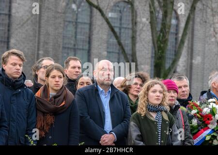 Jeangu Macrooy Holding His Guitar At The Dokwerker At The February Strike Memorial At Amsterdam The Netherlands 2020 Stock Photo