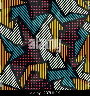 colored geometric seamless pattern Stock Vector