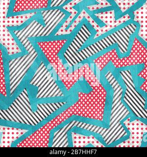 cloth geometric seamless pattern with grunge effect Stock Vector