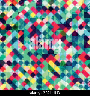colored pixels seamless pattern Stock Vector