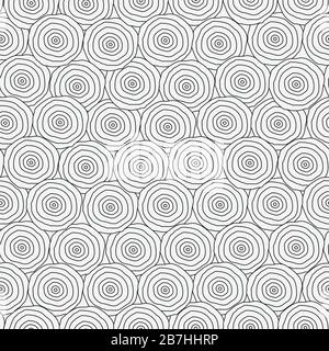 monochrome circles seamless texture Stock Vector