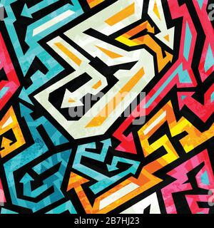 graffiti seamless pattern Stock Vector