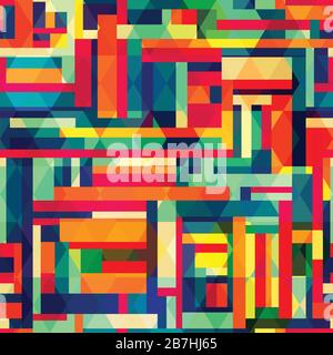bright color square seamless pattern Stock Vector