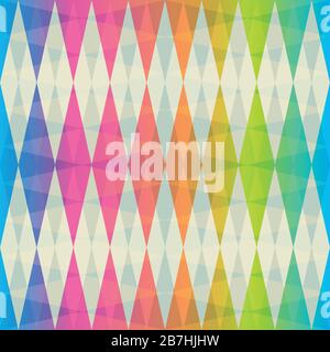 rainbow rhombus seamless pattern Stock Vector