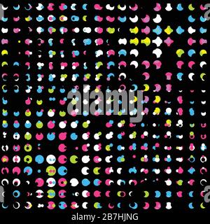 neon dots seamless pattern Stock Vector