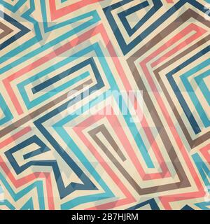vintage lines seamless pattern Stock Vector