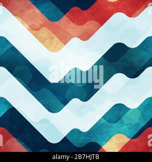 water seamless pattern with grunge effect Stock Vector