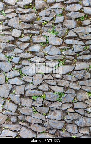 Closeup of the stone brick pathway texture Stock Photo