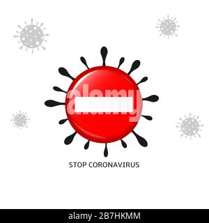 Stop Coronavirus sign Stock Vector
