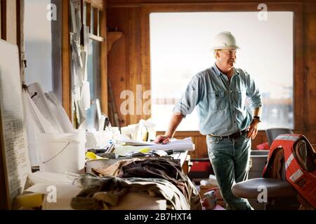 View of a mature man in office. Stock Photo