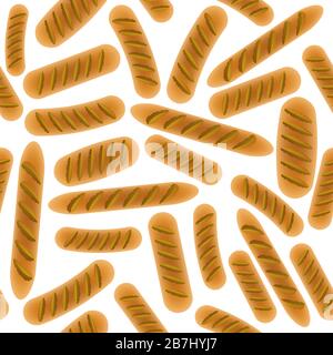 Bakery Seamless Pattern. Food Background. Fresh Baked Products Stock Vector
