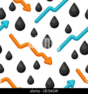 Seamless pattern with oil black drops. Stock Vector