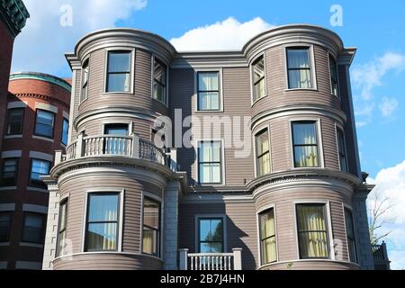 CAMBRIDGE, UNITED STATES - JUNE 9, 2013: House in Cambridge, Massachusetts near Boston, USA. Home ownership rate in the USA is approximately 64 percen Stock Photo