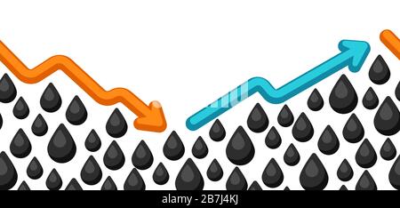 Seamless pattern with oil black drops. Stock Vector