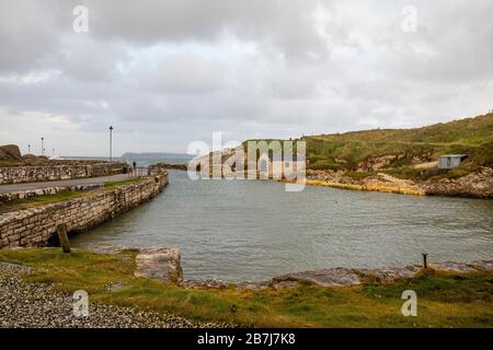 The harbour at Ballintoy, North Antrim Coast, County Antrim, Northern Ireland Stock Photo