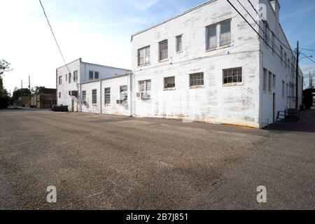 Back Alley photo from the small town of Foley, Alabama, USA. Stock Photo