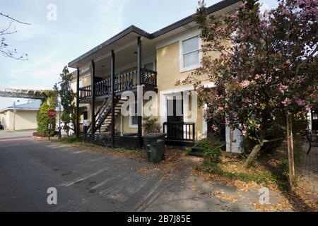 Back Alley photo from the small town of Foley, Alabama, USA. Stock Photo