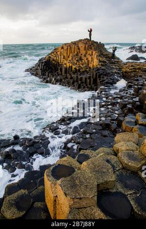 Amazing Giant's Causeway, Co. Antrim, Northern Ireland Stock Photo