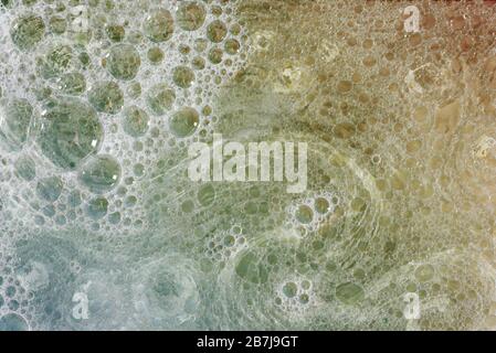 Bowl of bubbles photographed with a 60mm Macro lens Stock Photo