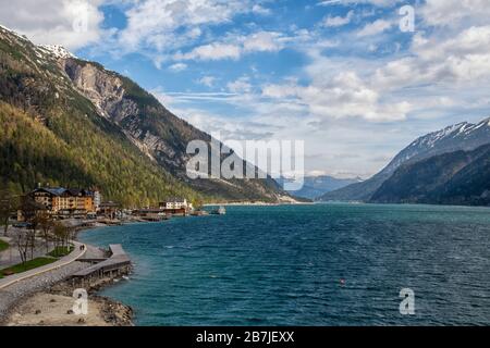 Pertisau at lake Achensee in the Austrian Alps Stock Photo