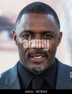 (FILE) Idris Elba Tests Positive for Coronavirus COVID-19. Idris Elba has tested positive for coronavirus, the actor said on Monday, March 16, 2020 on Twitter. HOLLYWOOD, LOS ANGELES, CALIFORNIA, USA - JULY 13: Actor Idris Elba arrives at the Los Angeles Premiere Of Universal Pictures' 'Fast & Furious Presents: Hobbs & Shaw' held at Dolby Theatre on July 13, 2019 in Hollywood, Los Angeles, California, United States. (Photo by Rudy Torres/Image Press Agency) Stock Photo