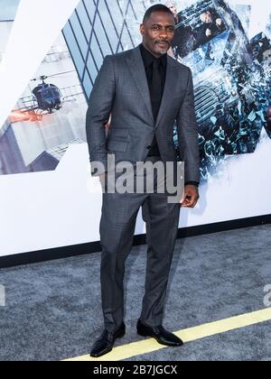 (FILE) Idris Elba Tests Positive for Coronavirus COVID-19. Idris Elba has tested positive for coronavirus, the actor said on Monday, March 16, 2020 on Twitter. HOLLYWOOD, LOS ANGELES, CALIFORNIA, USA - JULY 13: Actor Idris Elba arrives at the Los Angeles Premiere Of Universal Pictures' 'Fast & Furious Presents: Hobbs & Shaw' held at Dolby Theatre on July 13, 2019 in Hollywood, Los Angeles, California, United States. (Photo by Rudy Torres/Image Press Agency) Stock Photo