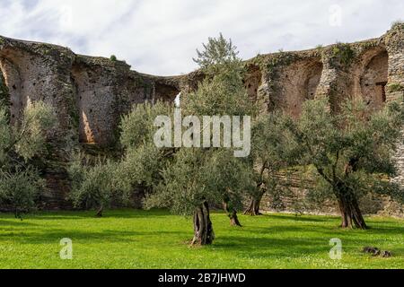 The Caves of Catull in Sirmione on Lake Garda Stock Photo