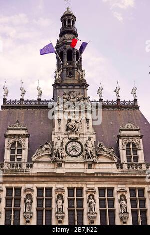 Hotel de Ville City Hall building Paris France Stock Photo