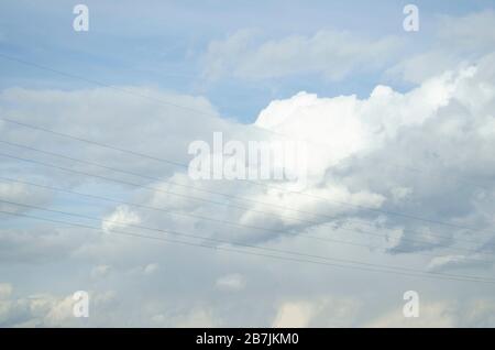 Blurred clouds background. Cumulus cloudscape. Stock Photo