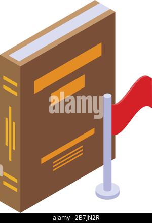 Education book icon, isometric style Stock Vector