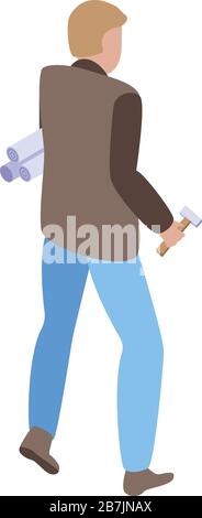 Carpenter icon, isometric style Stock Vector