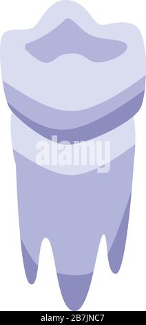 Laser tooth restoration icon, isometric style Stock Vector