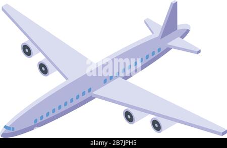 Airplane repair icon, isometric style Stock Vector